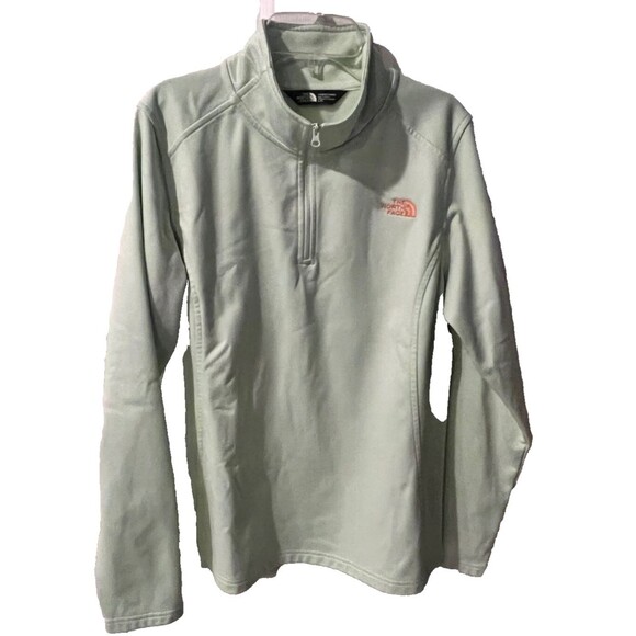 The North Face Sweatshirt Womens L Glacier Tech Green 1/4 Zip Pullover Gorpcore - Picture 1 of 7